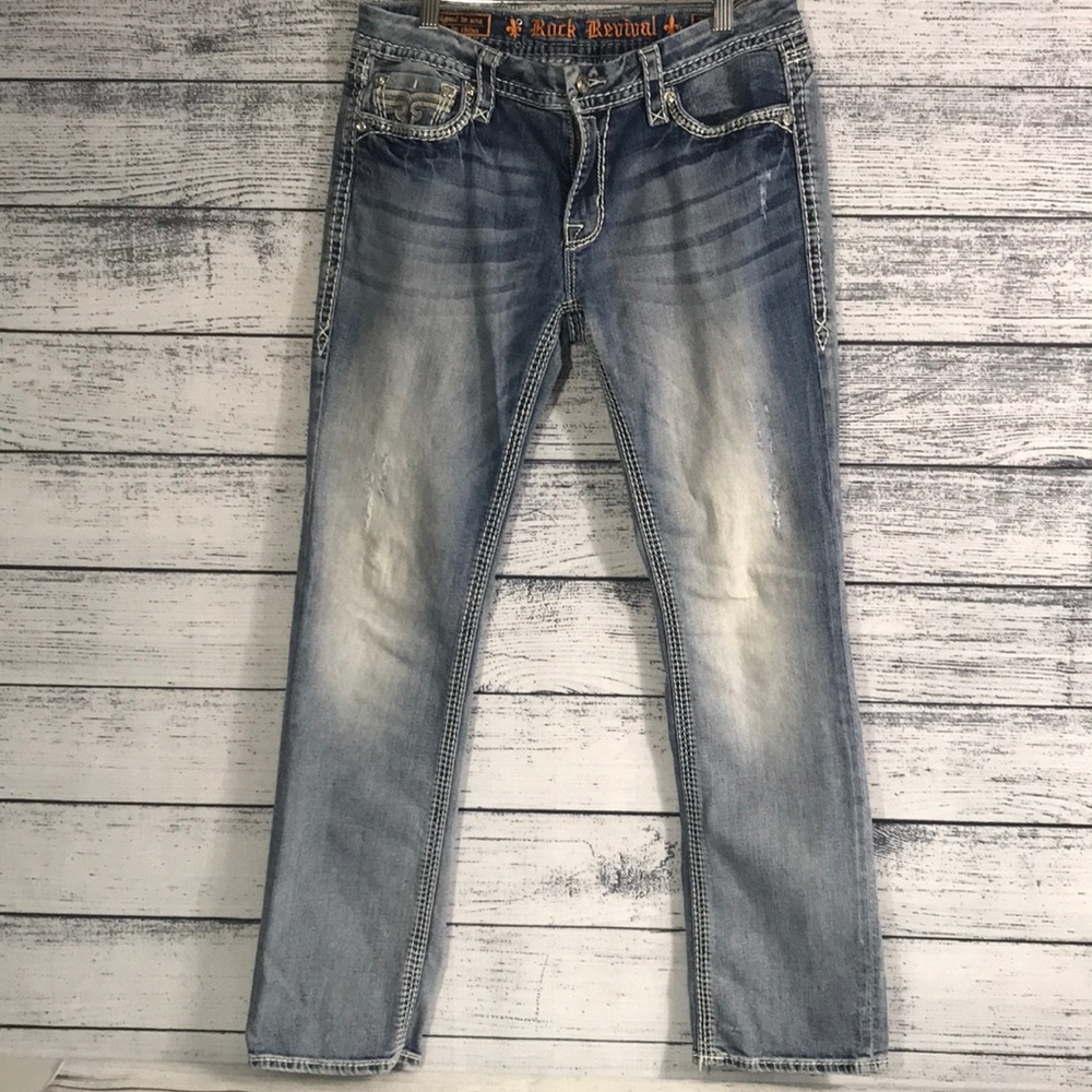ROCK REVIVAL-LILY Straight Jeans